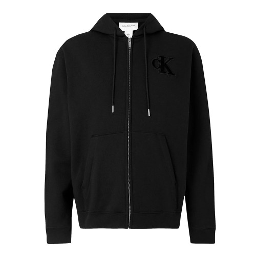 Calvin Klein Ανδρική ζακέτα Velvet Monogram Zip Thru Hoodie